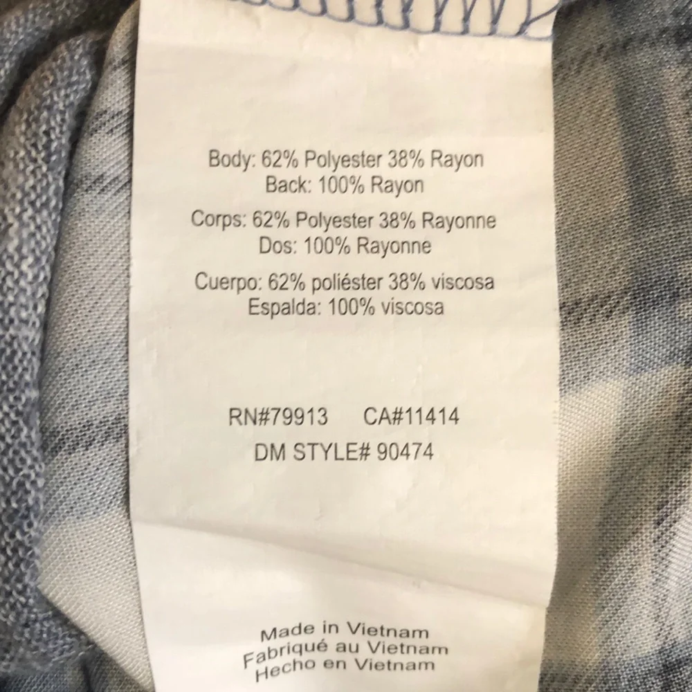Motherhood Maternity Gray & Plaid Blouse size M - Picture 7 of 7